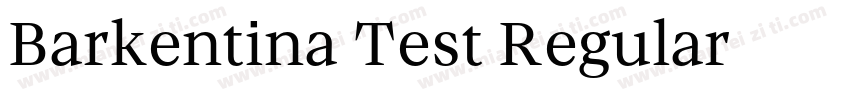 Barkentina Test Regular字体转换